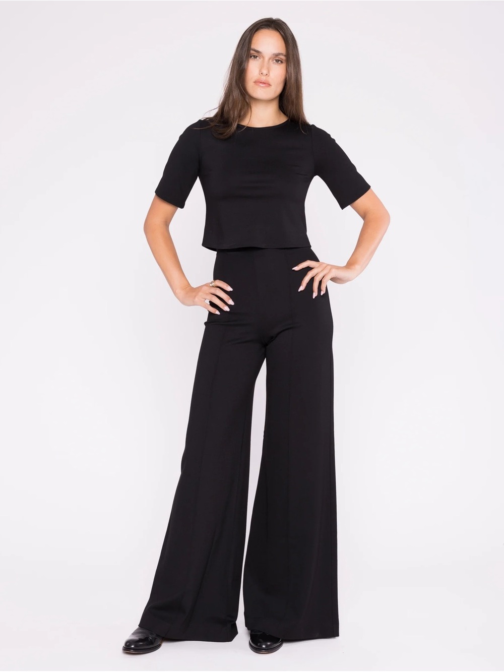 Elegant Black Wide Leg Jumpsuit by